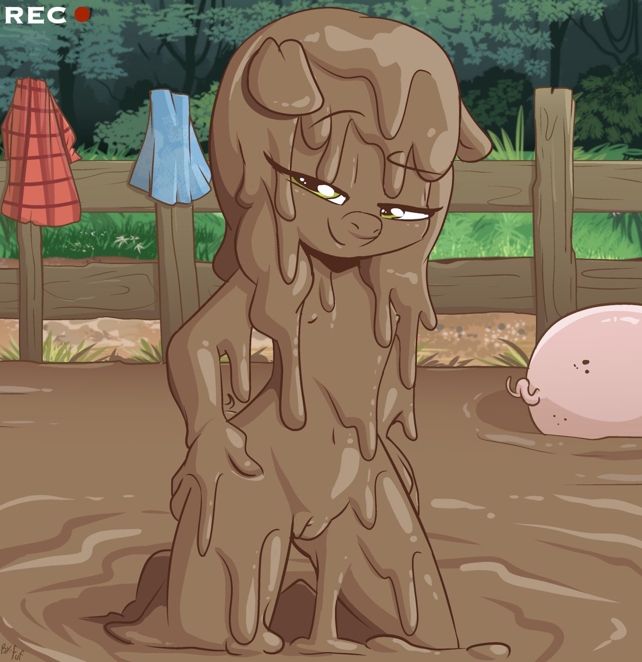 Piggy Playing in the Mud page 7 full